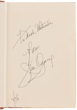 Lot #851 James Cagney Signed Book - Cagney - Image 4