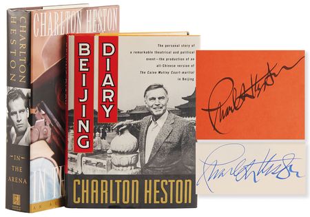 Lot #875 Charlton Heston (2) Signed Books - Image 1