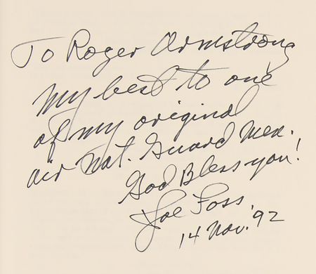 Lot #478 Joe Foss Signed Book -  A Proud American - Image 2