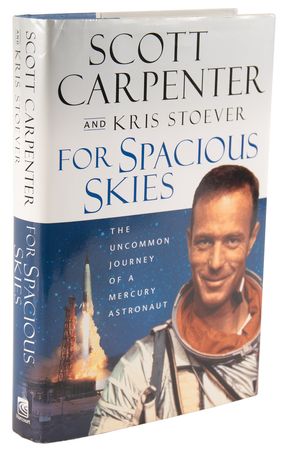 Lot #539 Scott Carpenter Signed Book - For Spacious Skies: The Uncommon Journey of a Mercury Astronaut - Image 3