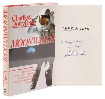 Lot #544 Charlie Duke Signed Book - Moonwalker - Image 1