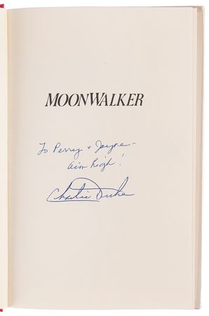 Lot #544 Charlie Duke Signed Book - Moonwalker - Image 4