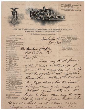 Lot #468 John Clem Autograph Letter Signed