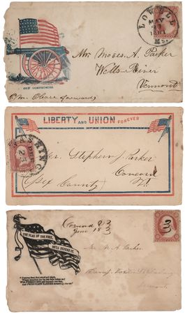 Lot #460 Civil War (3) Union Army Mailing