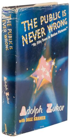 Lot #934 Adolph Zukor Signed Book - The Public is Never Wrong - Image 3