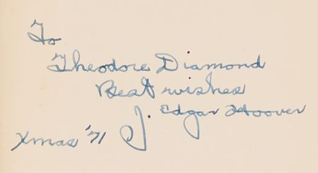 Lot #351 J. Edgar Hoover Signed Book - Attack on Terror - Image 2