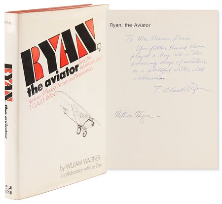 Lot #498 T. Claude Ryan Signed Book - Ryan, the Aviator - Image 1