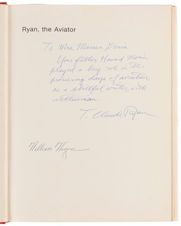 Lot #498 T. Claude Ryan Signed Book - Ryan, the Aviator - Image 4