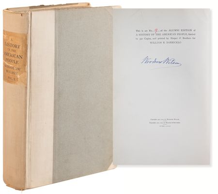 Lot #208 Woodrow Wilson Signed Book Set - A History of the American People (Ltd. Ed. #9/350) - Image 1
