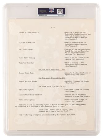 Lot #37 John F. Kennedy Handwritten Notes and Signed Sketch of a Pasture - PSA GEM MINT 10 - Image 2