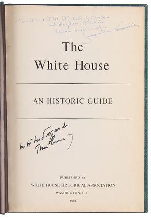 Lot #127 Jacqueline Kennedy Signed Book - The White House: An Historic Guide - Image 4