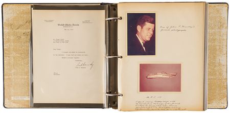 Lot #144 John F. Kennedy: The Legend of John F. Kennedy 'Private Edition' Scrapbook with (2) Typed Letters Signed from Robert F. Kennedy - Image 7