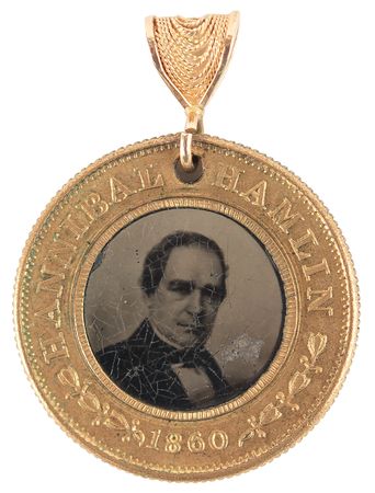 Lot #13 Abraham Lincoln and Hannibal Hamlin 1860 Presidential Campaign Ferrotype Token - Image 3