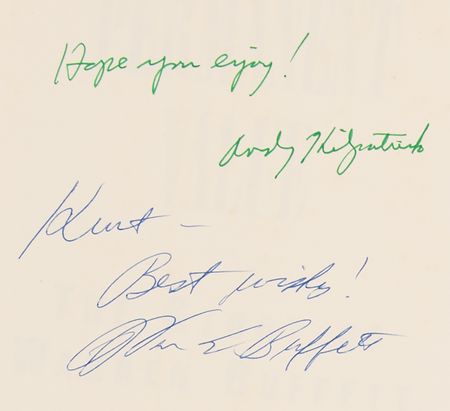 Lot #317 Warren Buffett Signed Book - Of Permanent Value - Image 2