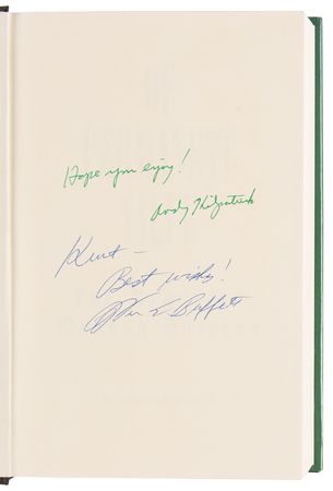 Lot #317 Warren Buffett Signed Book - Of Permanent Value - Image 4