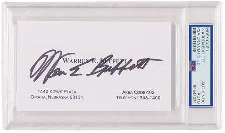 Lot #318 Warren Buffett Signature - Image 1