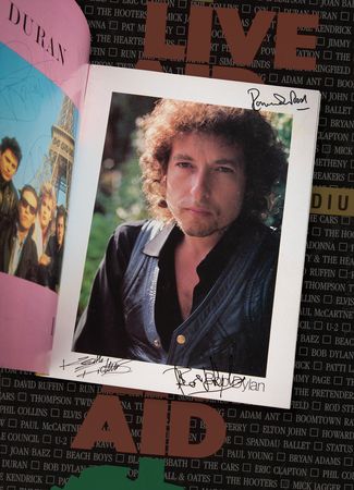 Lot #675 Live Aid USA Multi-Signed (75+) Program