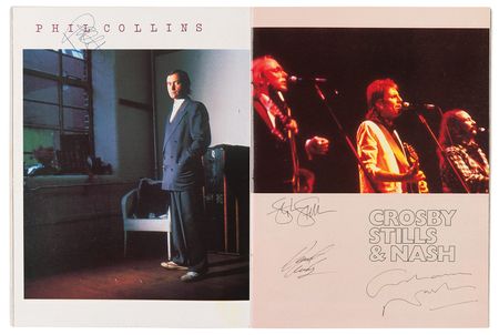 Lot #675 Live Aid USA Multi-Signed (75+) Program with Bob Dylan, Led Zeppelin, Rolling Stones, Black Sabbath, Eric Clapton, Madonna, Tom Petty, and More - Image 8