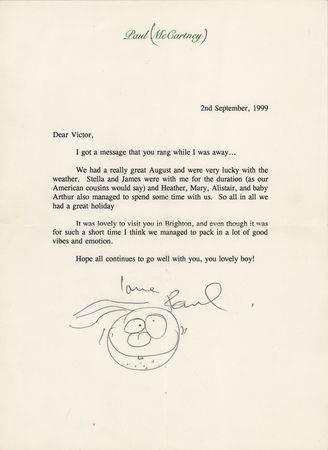 Lot #670 Beatles: Paul Typed Letter Signed to