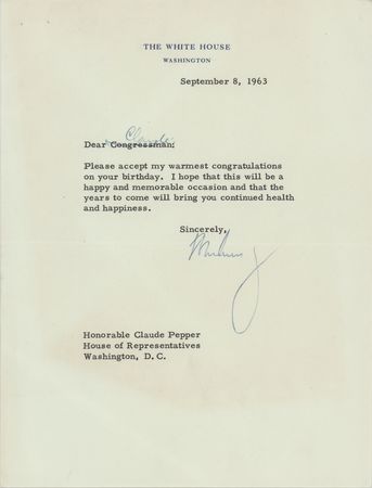 Lot #41 John F. Kennedy Typed Letter Signed as President - Image 1