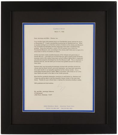Lot #70 George Bush Typed Letter Signed: 