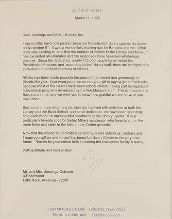 Lot #70 George Bush Typed Letter Signed: 