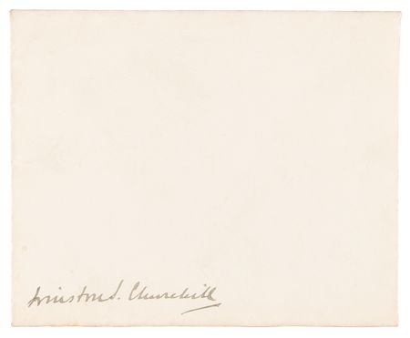 Lot #229 Winston Churchill (2) Signed Items - Autograph Letter and Envelope - 