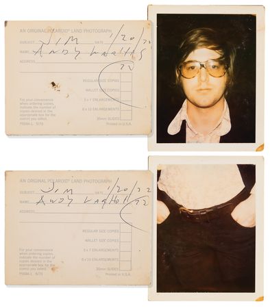 Andy Warhol (2) Signed Original Candid Polaroid Photographs Shot at