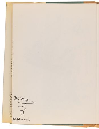 Lot #651 Dr. Seuss Signed Book - You're Only Old Once! - Image 4