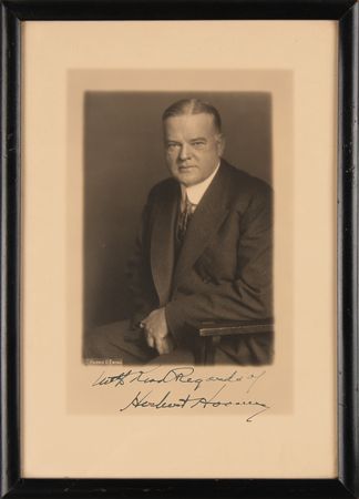 Lot #109 Herbert Hoover Signed Photograph - Image 1