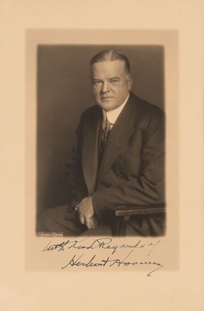 Lot #109 Herbert Hoover Signed Photograph - Image 2