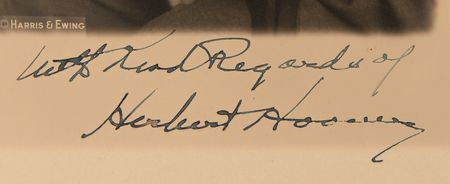 Lot #109 Herbert Hoover Signed Photograph - Image 3