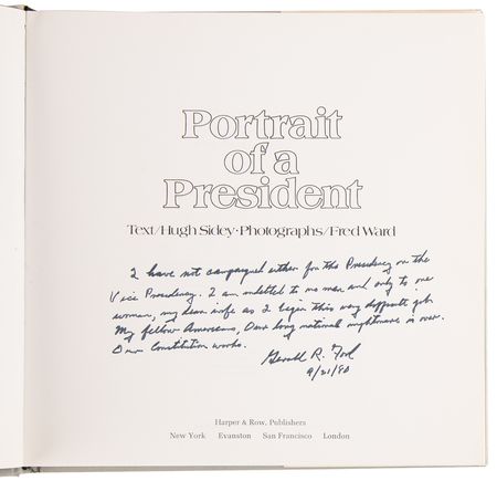 Lot #52 Gerald Ford Signed Book - Portrait of a President - 