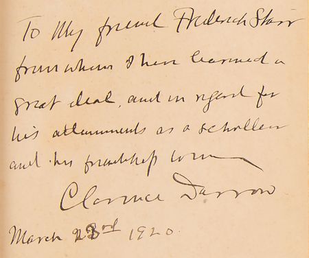 Lot #331 Clarence Darrow Signed Book - Farmington - Image 2