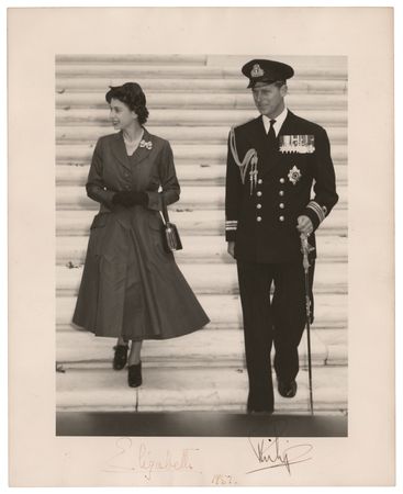 Lot #403 Queen Elizabeth II and Prince Philip