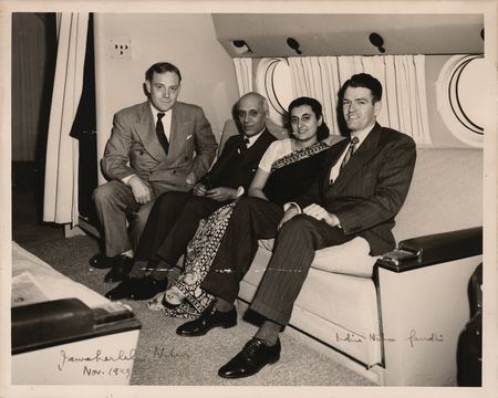 Lot #384 Jawaharlal Nehru and Indira Gandhi Signed