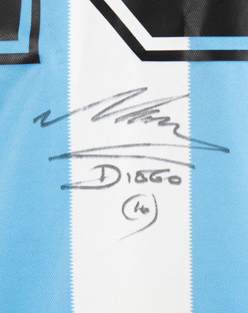 Lot #956 Diego Maradona Signed 'Argentina National Team' Jersey - Image 3