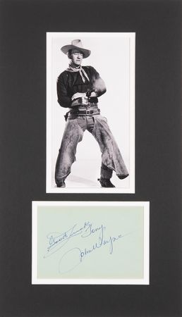 Lot #927 John Wayne Signature