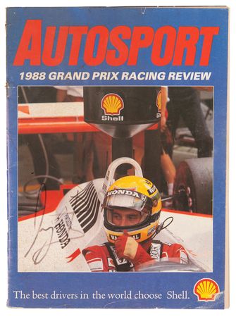 Lot #961 Ayrton Senna Signed Autosport 1988 Grand
