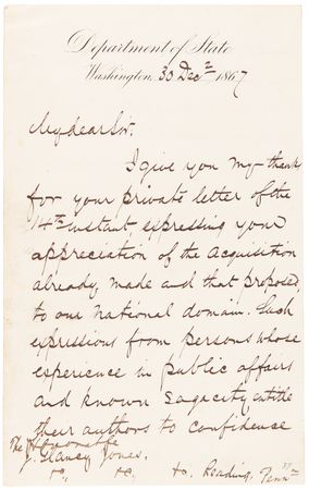 Lot #220 William Seward Letter Signed on the