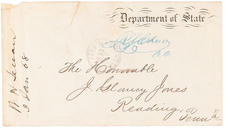 Lot #220 William Seward Letter Signed on the Alaska Purchase, Referring to 