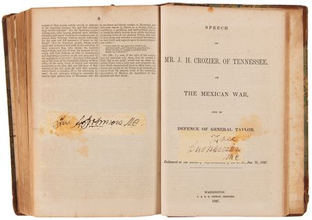 Lot #217 Speeches of the 29th Congress Book with (60+) Signatures, including Andrew Johnson, Alexander Stephens, John C. Calhoun, and Hannibal Hamlin - Image 3