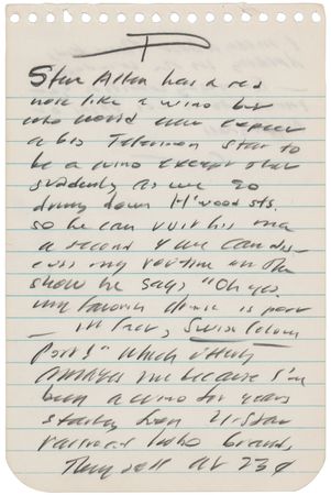 Lot #638 Jack Kerouac Handwritten Notes: Steve