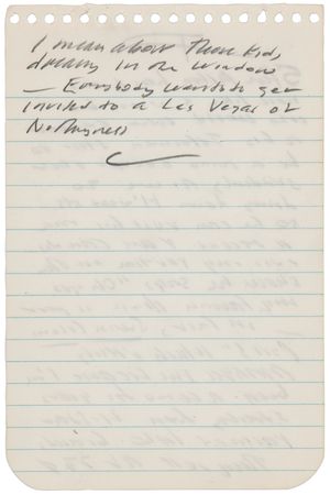 Lot #638 Jack Kerouac Handwritten Notes: 