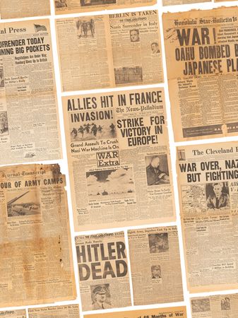 Lot #490 WWII Newspaper Collection - Image 1