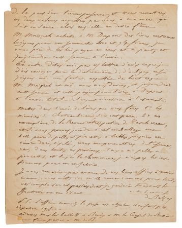 Lot #608 Honore de Balzac Autograph Letter Signed to His Publisher - Image 3