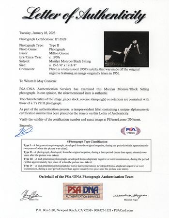 Lot #829 Marilyn Monroe: Milton Greene Oversized Photograph from 'The Black Sitting' - Image 3