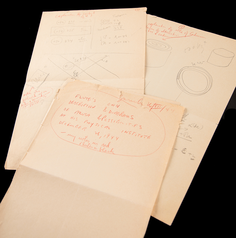 Lot 2011 Moe Berg Hand-Notated Spy Manuscript on Atomic Chain Reactions (1944) - Penned by a Physicist Who Shared Intelligence on Nazi Germany's Nuclear Weapons Program