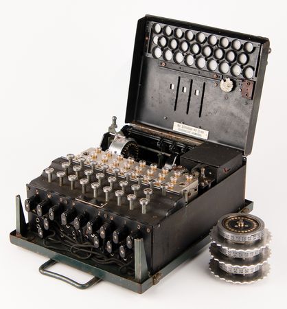 Lot #2016 Enigma I Military-Issue Cipher Machine in Rare Panzerholz Case, with Standard Oak Case (c. 1943, Fully Operational) - Image 4