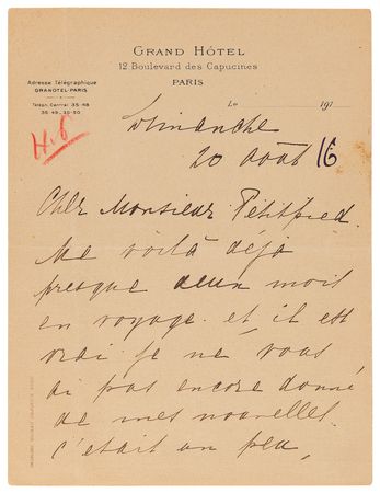 Lot #2008 Mata Hari World War I-Dated Autograph Letter Signed on Her Wartime Efforts: 